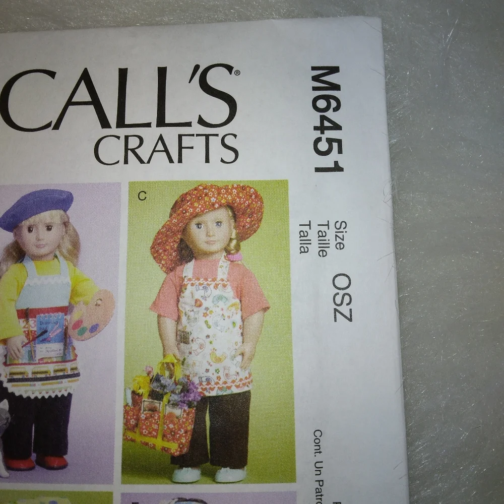 McCall's M6451 Aprons Hats Tops Pants Accessories and a KITTY